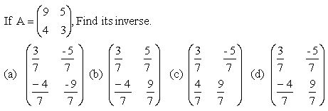 Inverse Matrix - High School Mathematics - 2 - kwizNET Math/Science