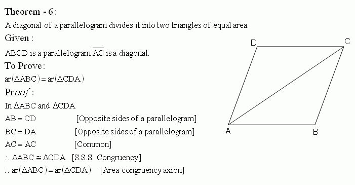 Theorem - VI - High School Mathematics - kwizNET Math/Science/English
